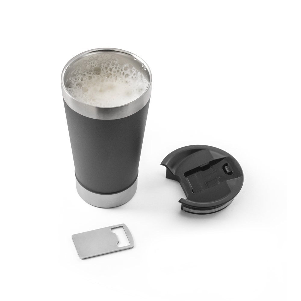 Copo de viagem em aço inox térmico, com parede dupla isolada a vácuo 630 mL