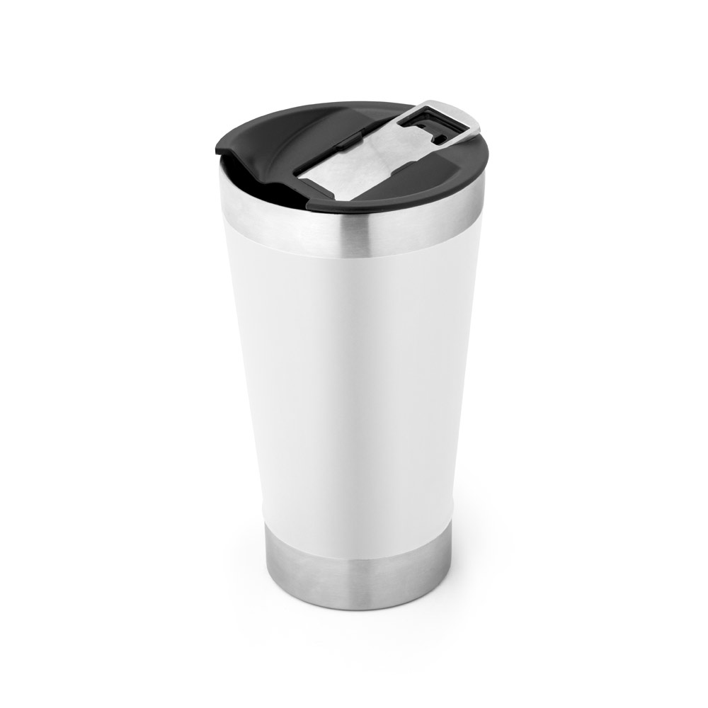 Copo de viagem em aço inox térmico, com parede dupla isolada a vácuo 630 mL