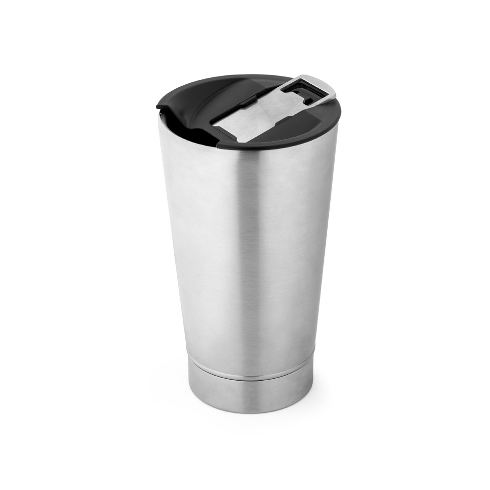 Copo de viagem em aço inox térmico, com parede dupla isolada a vácuo 630 mL