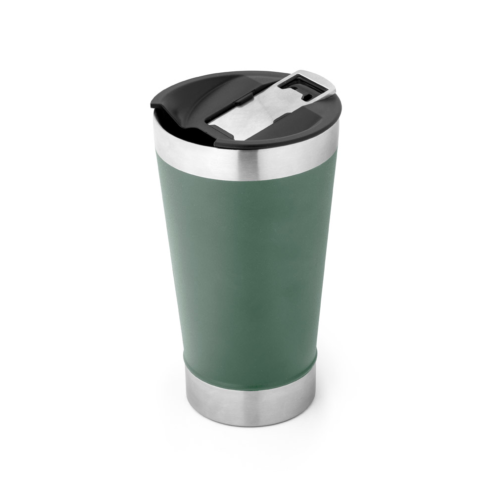 Copo de viagem em aço inox térmico, com parede dupla isolada a vácuo 630 mL