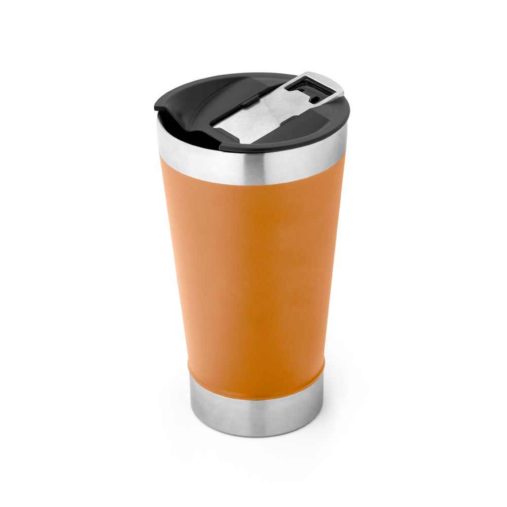 Copo de viagem em aço inox térmico, com parede dupla isolada a vácuo 630 mL