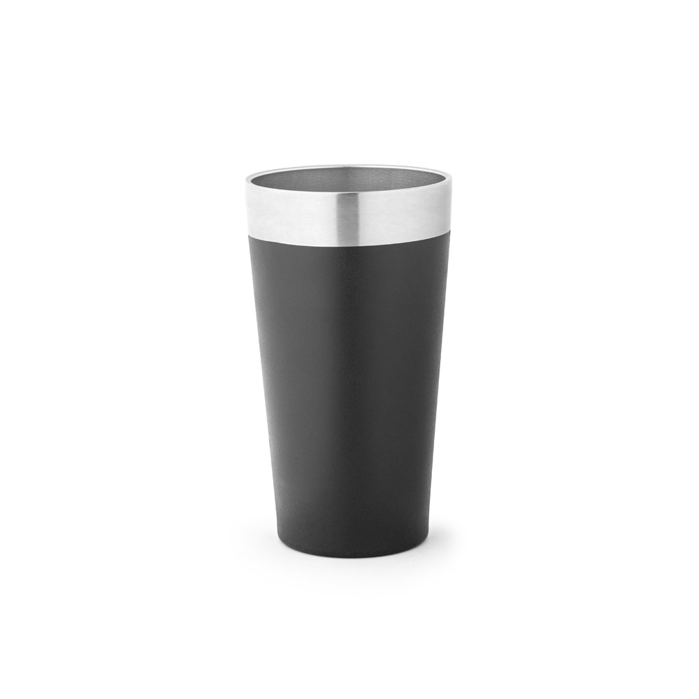 Copo de viagem em aço inox térmico, com parede dupla isolada a vácuo 540 mL