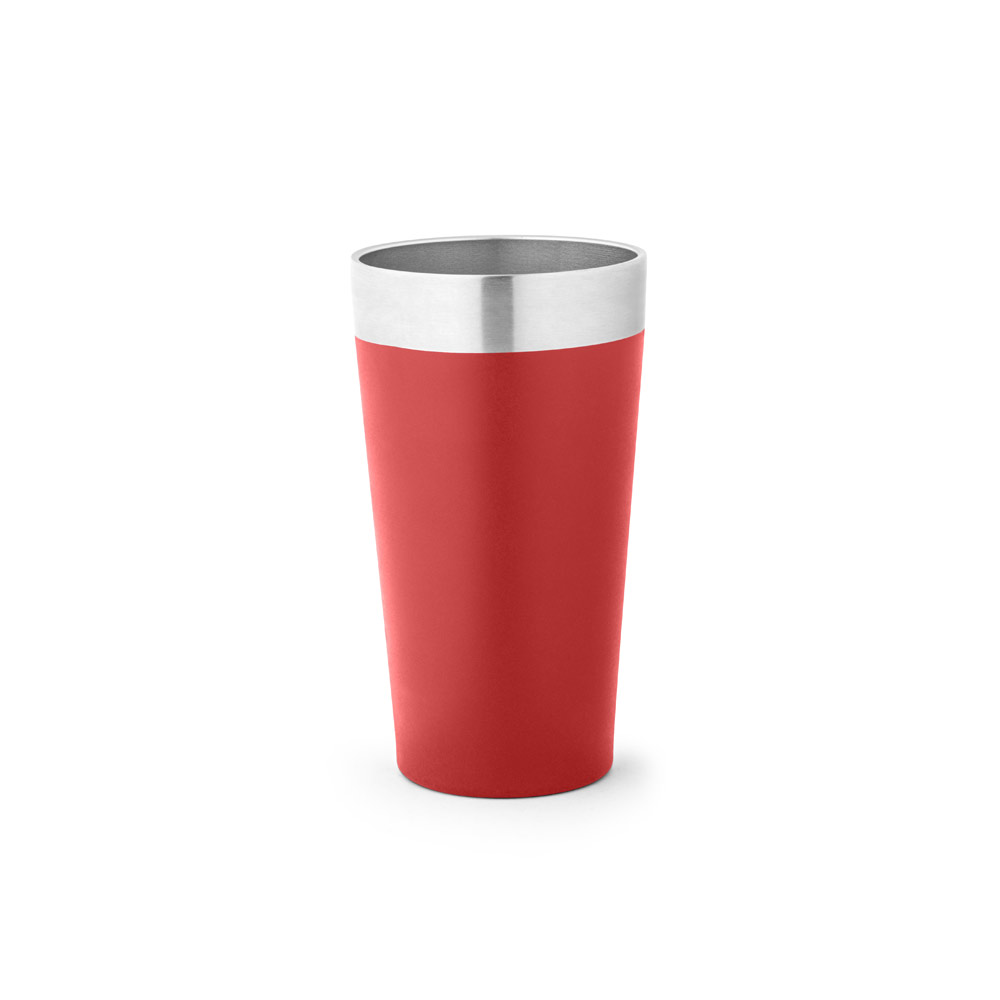 Copo de viagem em aço inox térmico, com parede dupla isolada a vácuo 540 mL