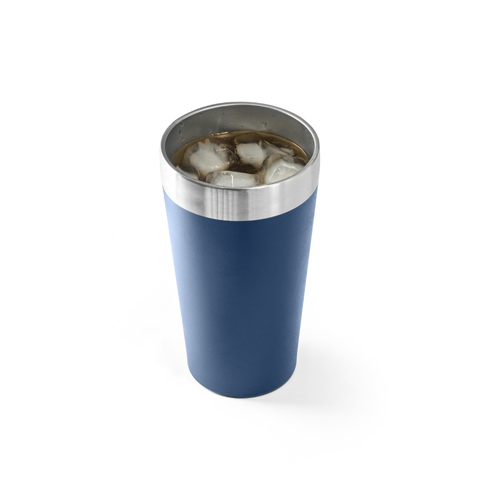 Copo de viagem em aço inox térmico, com parede dupla isolada a vácuo 540 mL