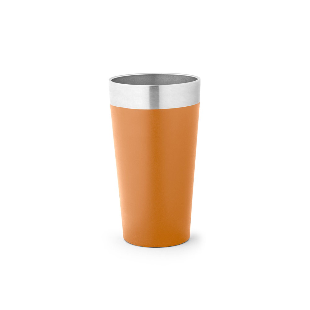 Copo de viagem em aço inox térmico, com parede dupla isolada a vácuo 540 mL