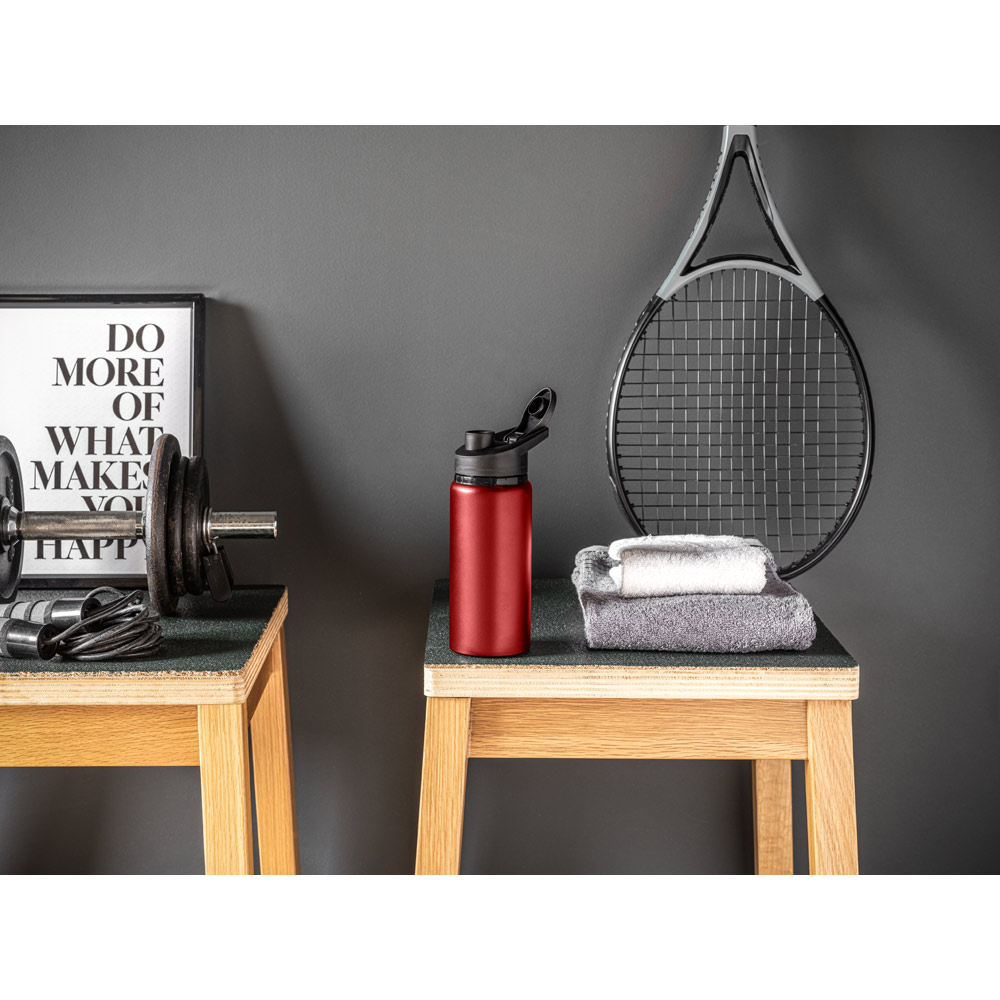 Squeeze esportiva em alumínio com parede simples e acabamento em mate 660 mL