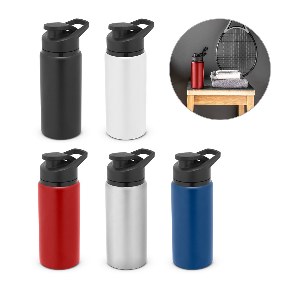 Squeeze esportiva em alumínio com parede simples e acabamento em mate 660 mL