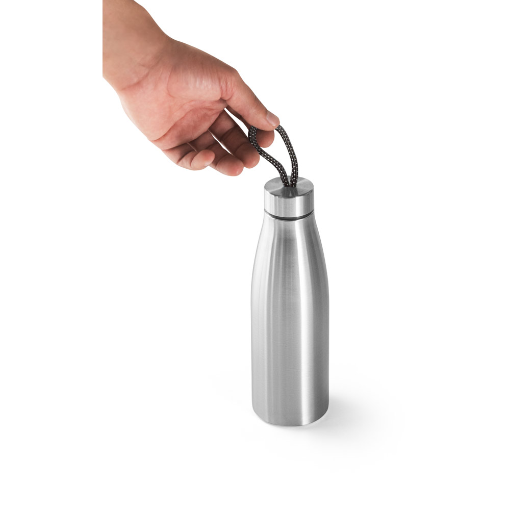 Squeeze em aço inox 90% reciclado, de parede simples 710 mL