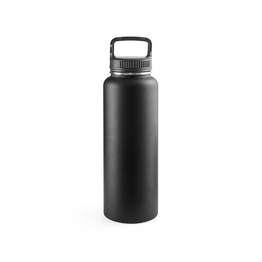 Garrafa esportiva em aço inox 90% reciclado com revestimento em pó e de grande capacidade até 1200 mL