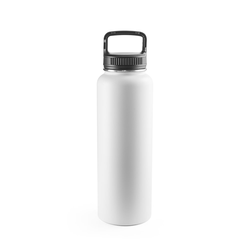 Garrafa esportiva em aço inox 90% reciclado com revestimento em pó e de grande capacidade até 1200 mL