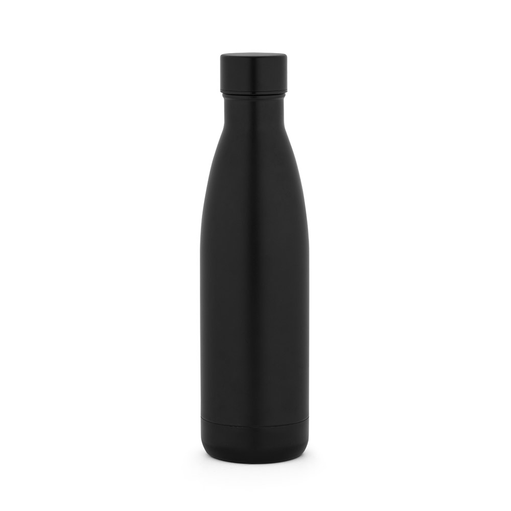 Garrafa em aço inox 90% reciclado de parede dupla térmica, isolada a vácuo e acabamento mate 810 mL