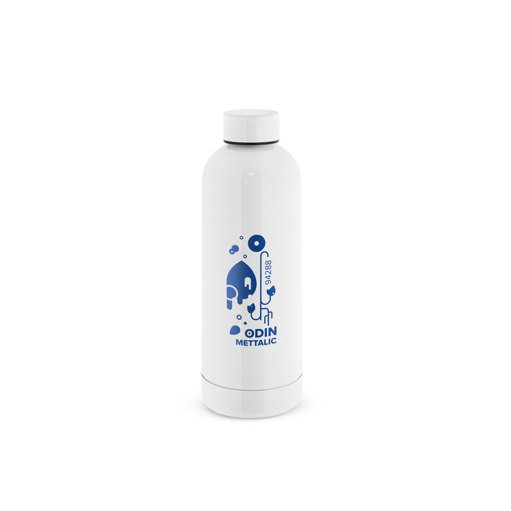Garrafa em aço inox 90% reciclado de parede dupla térmica, isolada a vácuo 550 mL