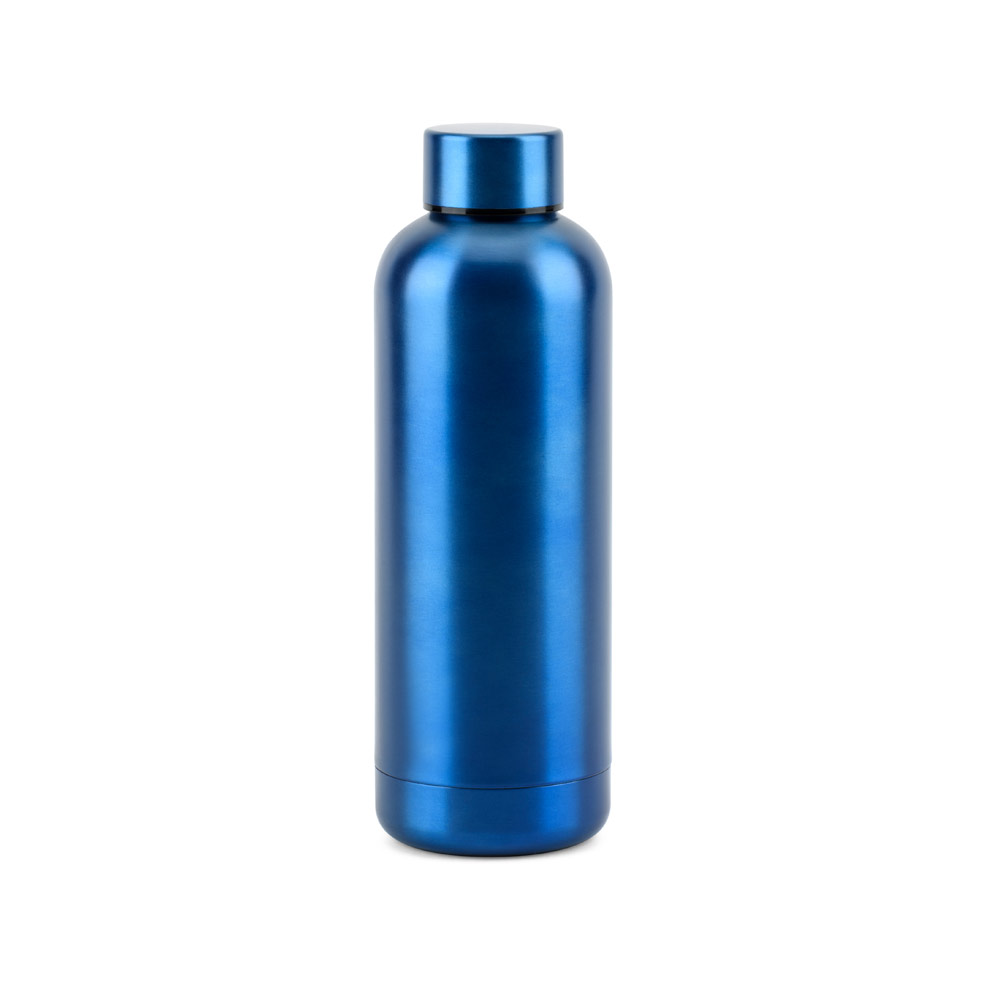 Garrafa em aço inox 90% reciclado de parede dupla térmica, isolada a vácuo 550 mL