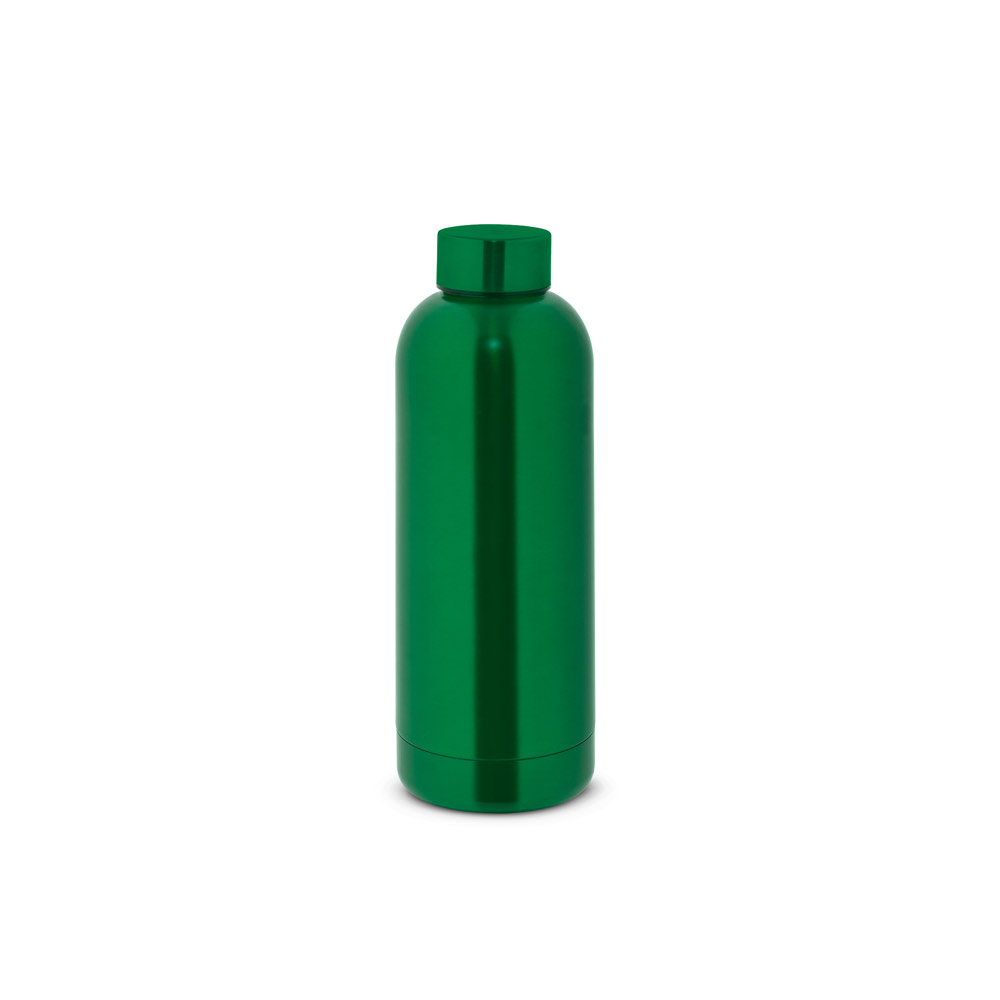 Garrafa em aço inox 90% reciclado de parede dupla térmica, isolada a vácuo 550 mL