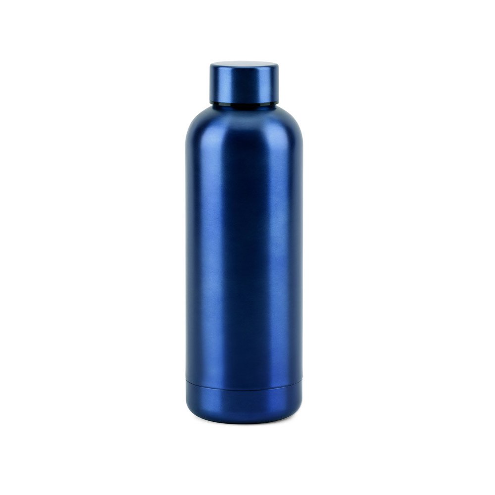 Garrafa em aço inox 90% reciclado de parede dupla térmica, isolada a vácuo 550 mL