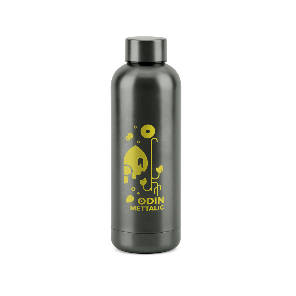 Garrafa em aço inox 90% reciclado de parede dupla térmica, isolada a vácuo 550 mL