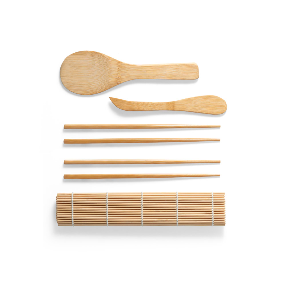 Kit para sushi em bambu
