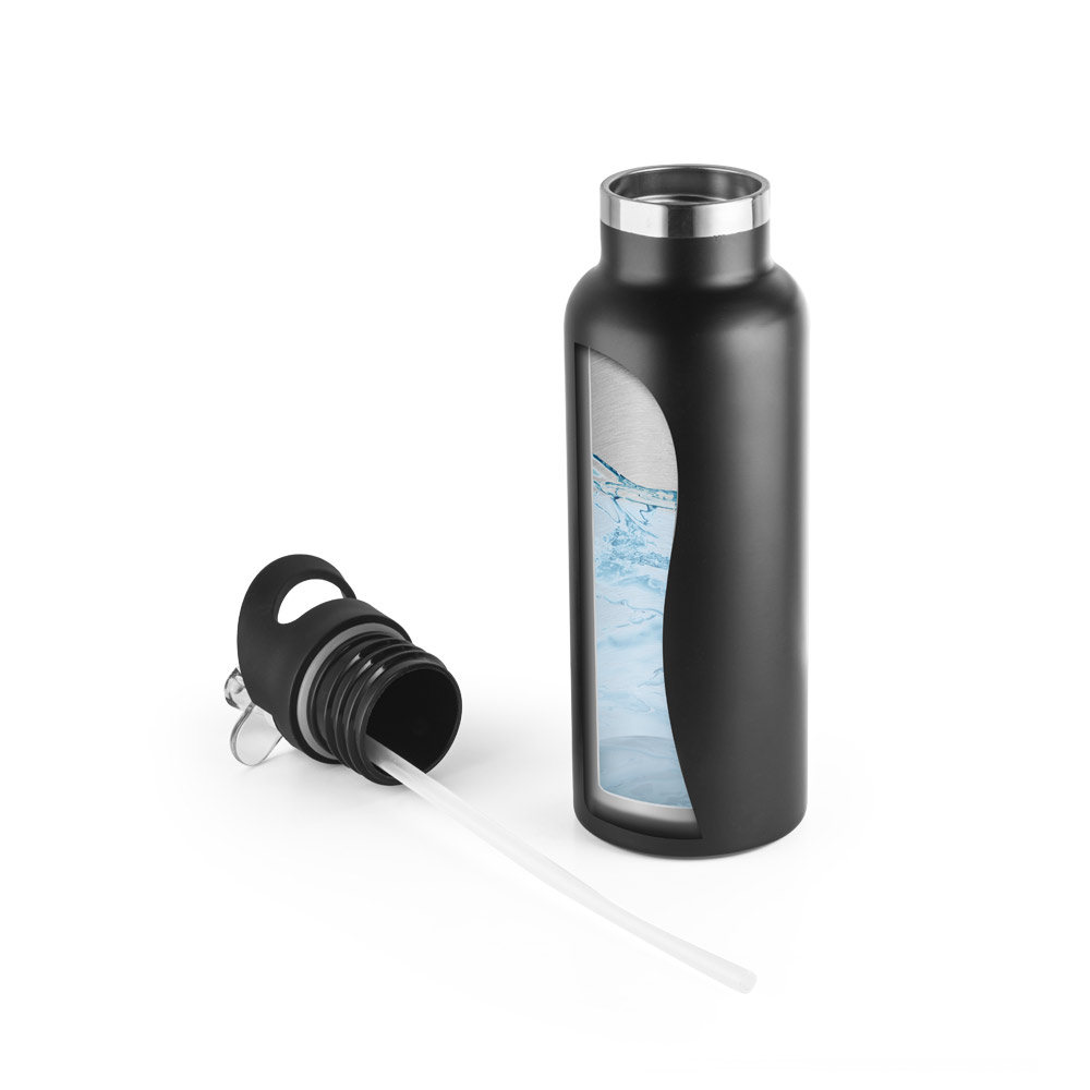 Garrafa em aço inox de parede dupla térmica, isolada a vácuo 570 mL