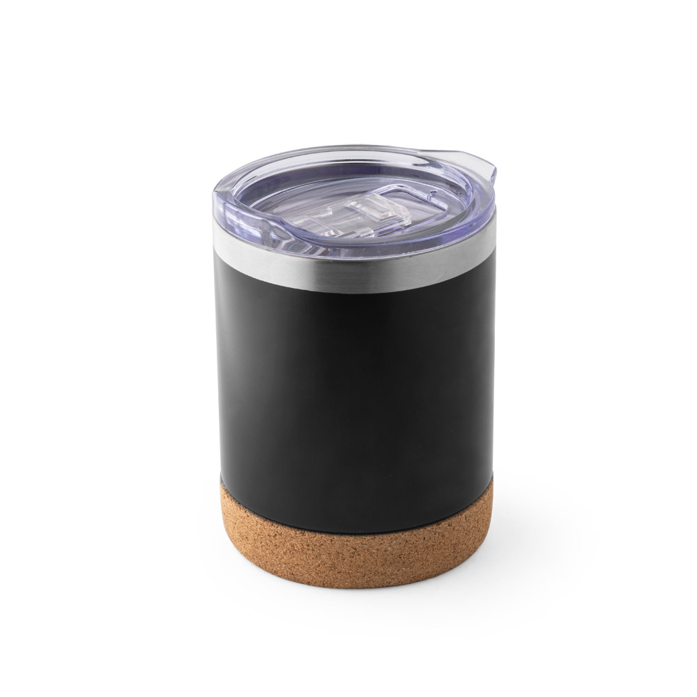 Copo de viagem em aço inox térmico, com parede dupla isolada a vácuo 400 mL