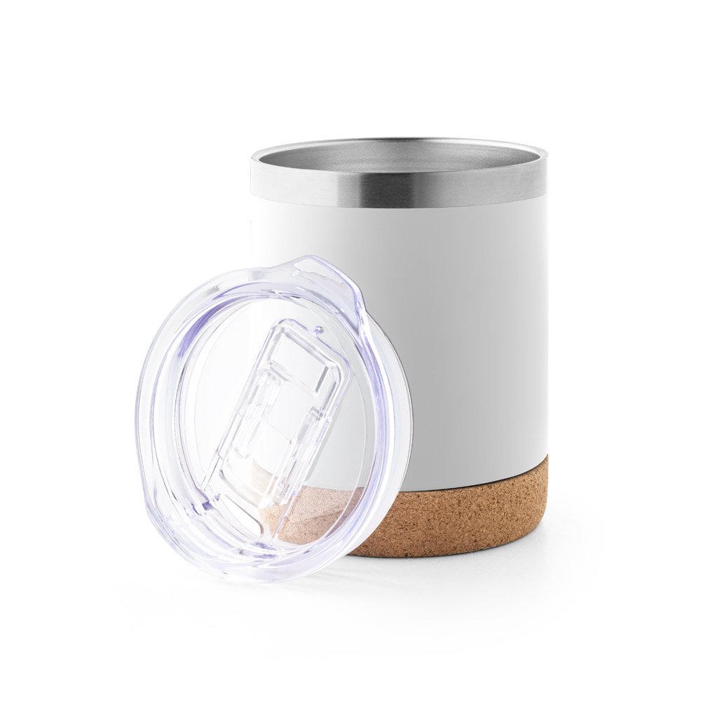 Copo de viagem em aço inox térmico, com parede dupla isolada a vácuo 400 mL