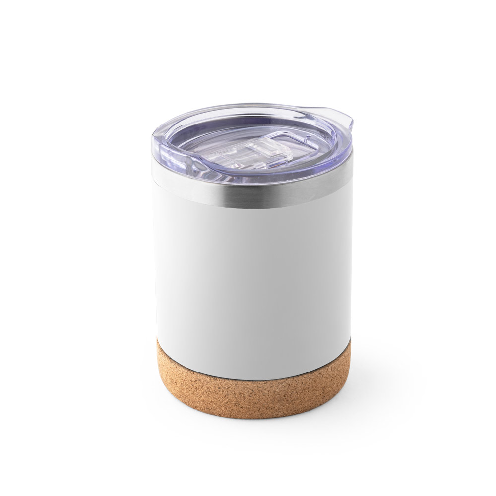 Copo de viagem em aço inox térmico, com parede dupla isolada a vácuo 400 mL