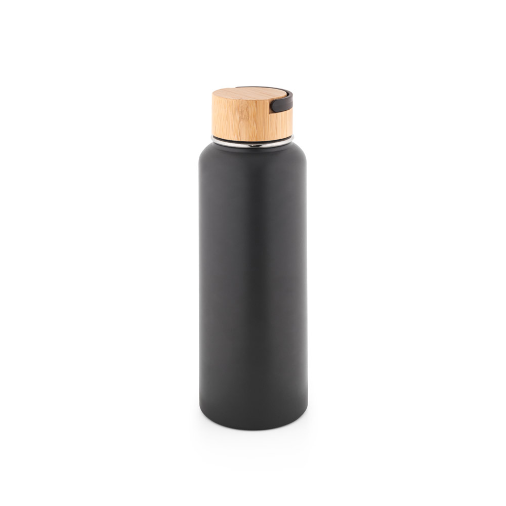 Garrafa em aço inox 90% reciclado de parede dupla térmica, isolada a vácuo com revestimento em pó 1200 mL
