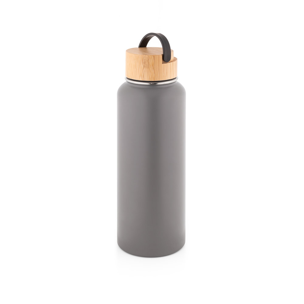 Garrafa em aço inox 90% reciclado de parede dupla térmica, isolada a vácuo com revestimento em pó 1200 mL