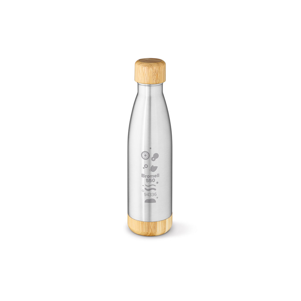 Garrafa térmica em aço inox 90% reciclado de parede dupla isolada a vácuo (550 mL)