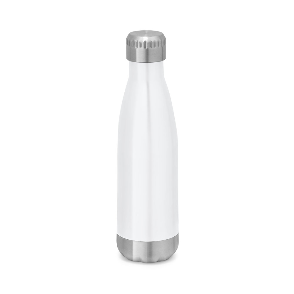 Garrafa em aço inox de parede dupla térmica, isolada a vácuo, com tampa em aço inox 510 mL