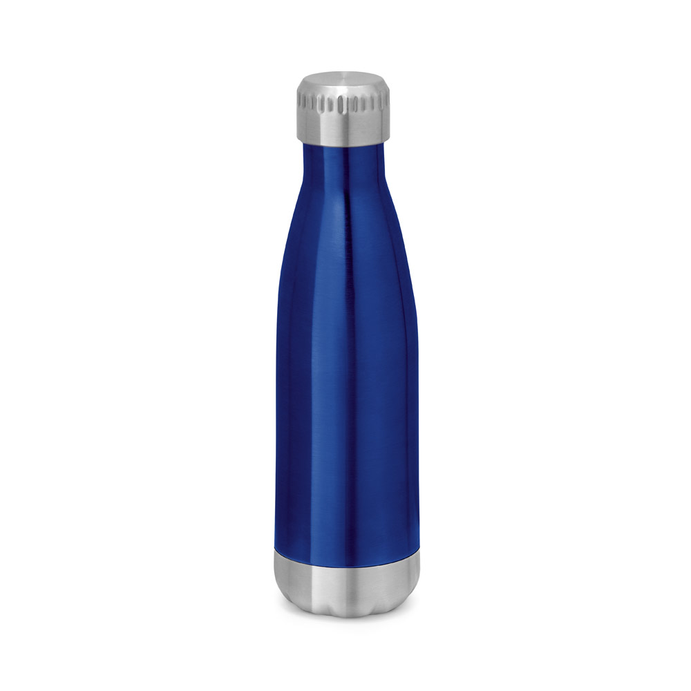 Garrafa em aço inox de parede dupla térmica, isolada a vácuo, com tampa em aço inox 510 mL