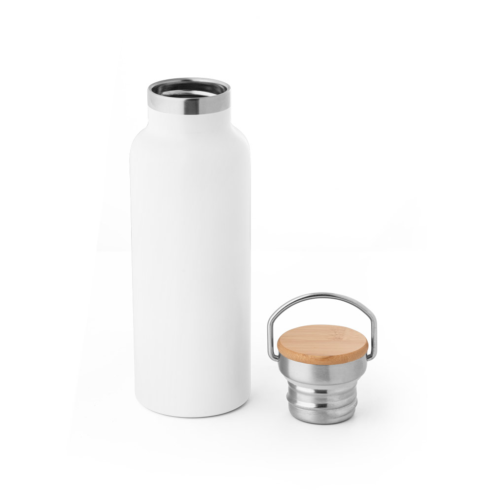 Garrafa em aço inox de parede dupla térmica, isolada a vácuo 570 mL