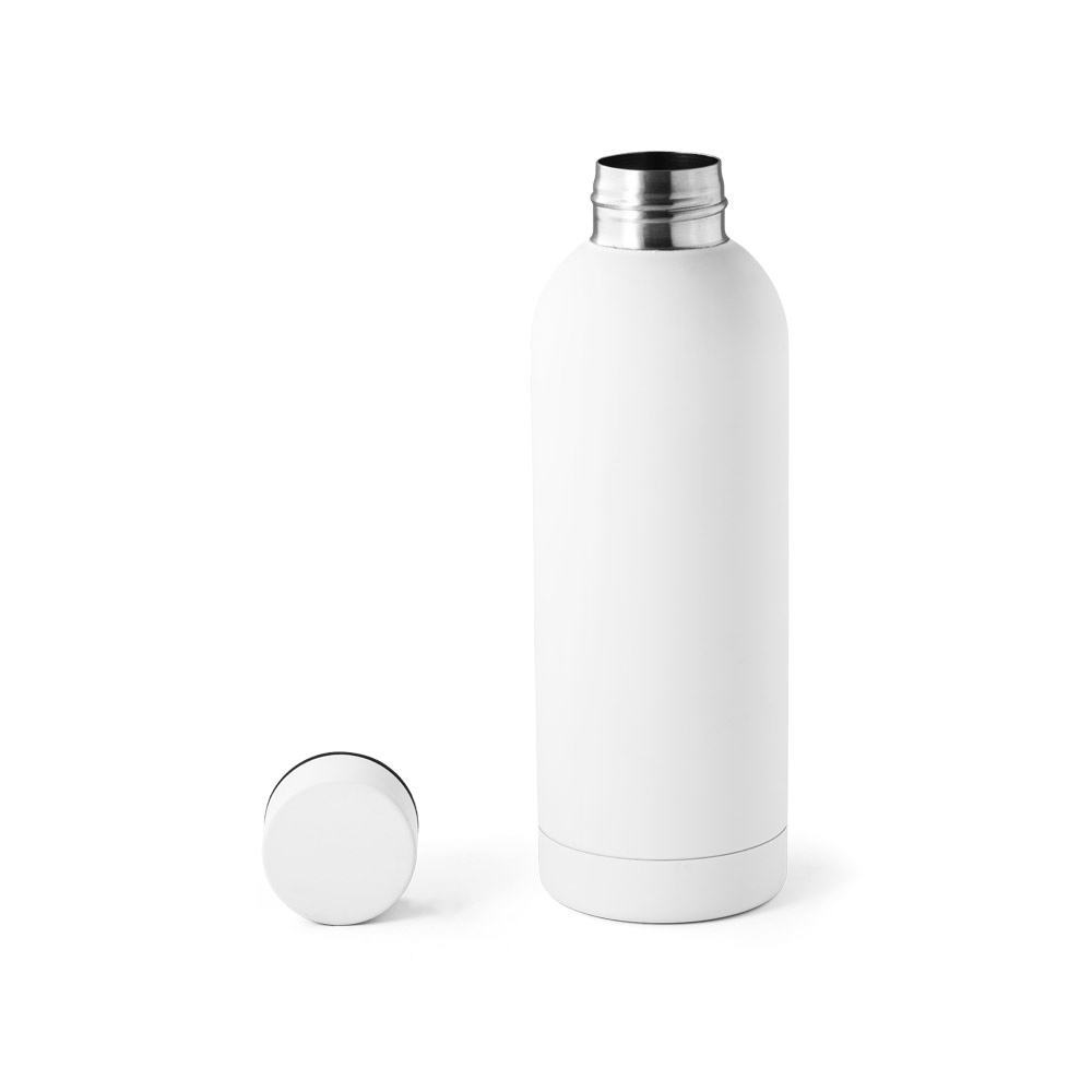 Garrafa em aço inox 36% reciclado de parede dupla térmica, isolada a vácuo 550 mL