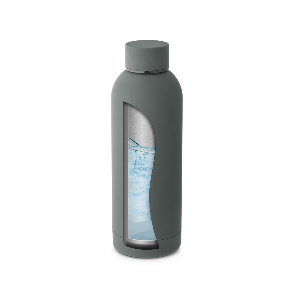 Garrafa em aço inox 36% reciclado de parede dupla térmica, isolada a vácuo 550 mL
