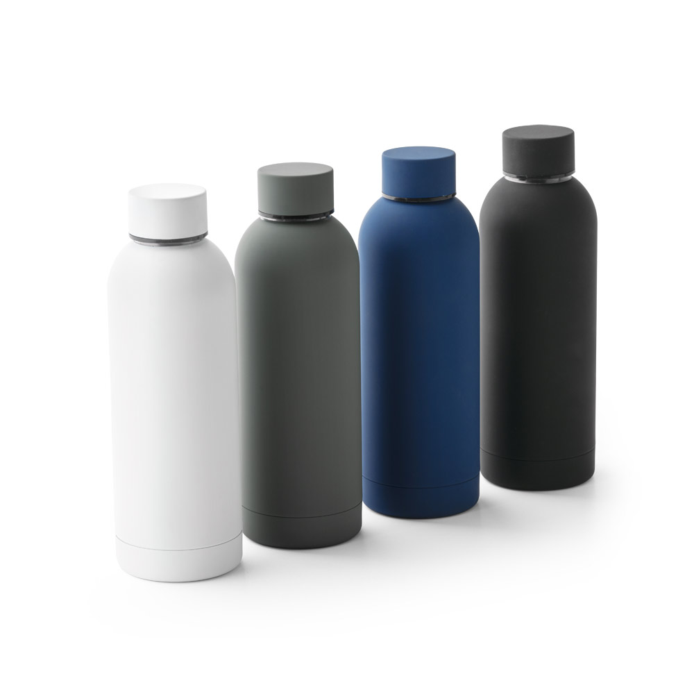Garrafa em aço inox 36% reciclado de parede dupla térmica, isolada a vácuo 550 mL