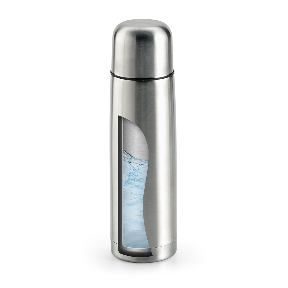 Garrafa em aço inox de parede dupla térmica, isolada a vácuo 500 mL