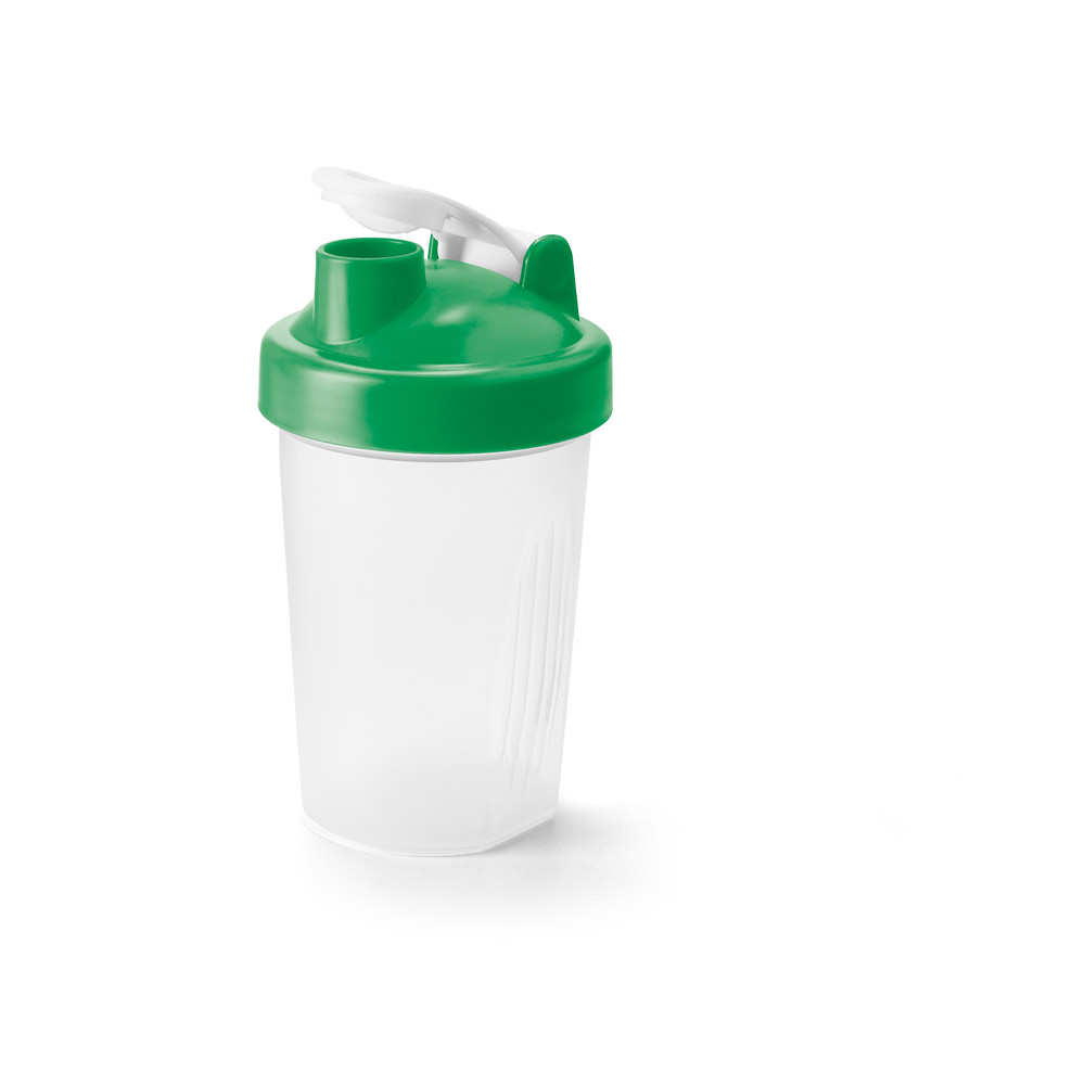 Shaker em HDPE com tampa flip top em PP 550 mL