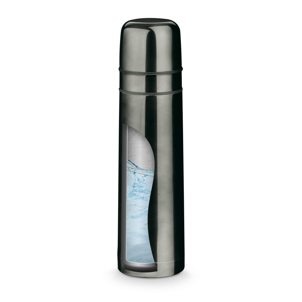 Garrafa em aço inox de parede dupla térmica, isolada a vácuo 750 mL
