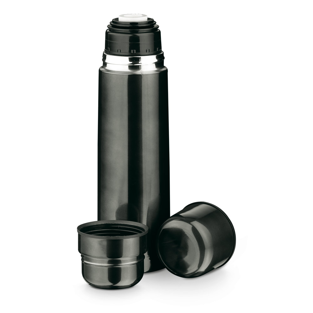 Garrafa em aço inox de parede dupla térmica, isolada a vácuo 750 mL