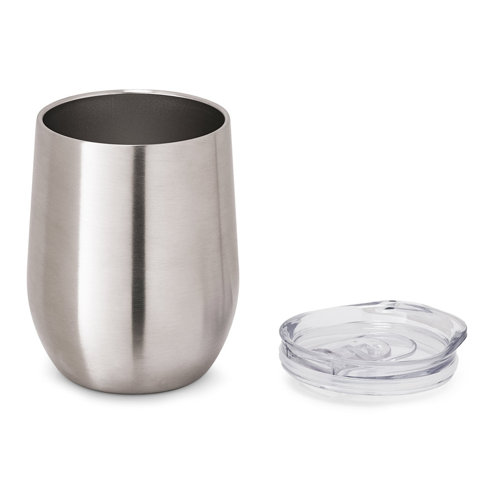 Copo de viagem em aço inox, térmico com parede dupla isolada a vácuo e tampa deslizante 400 mL