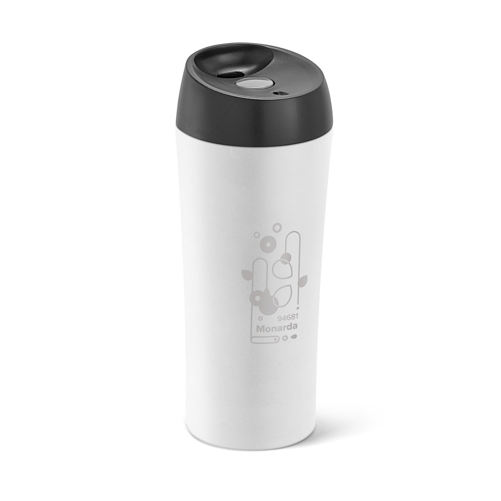 Copo de viagem em aço inox, térmico com parede dupla isolada a ar 470 mL