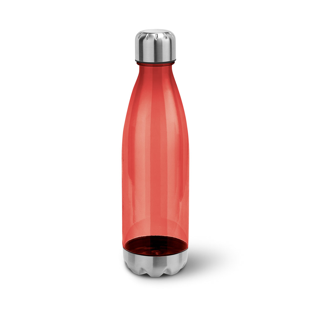 Squeeze em AS, com tampa e base em aço inox 700 mL