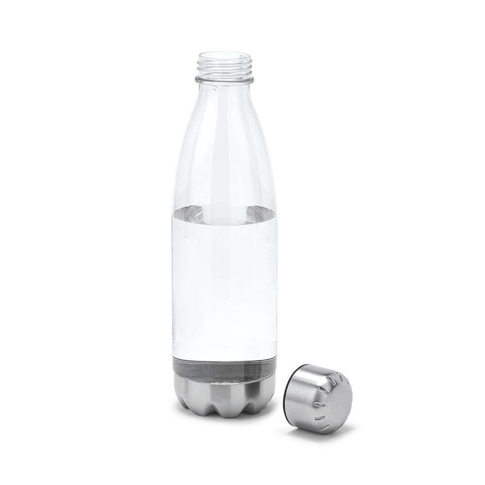 Squeeze em AS, com tampa e base em aço inox 700 mL