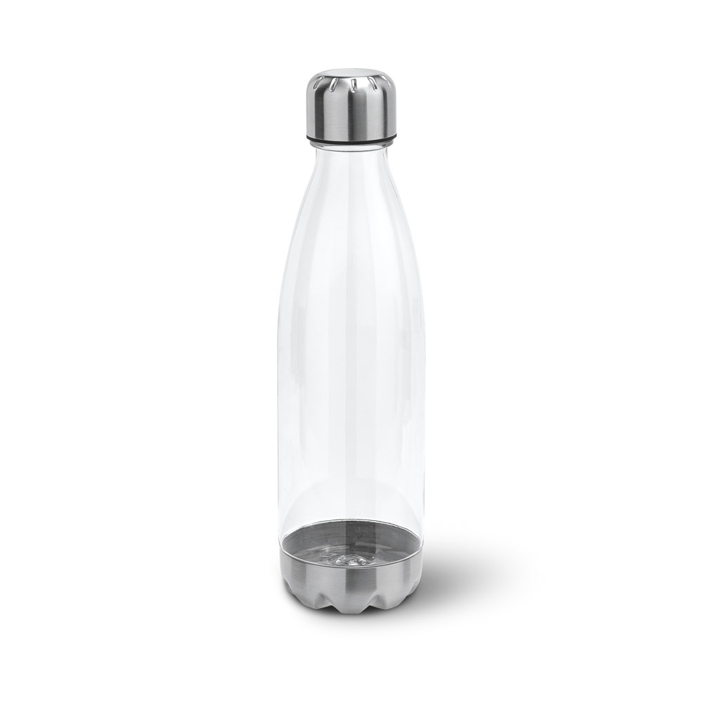 Squeeze em AS, com tampa e base em aço inox 700 mL