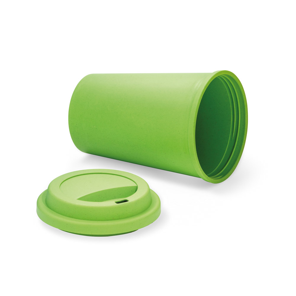 Copo para viagem em fibra de bambu (60%) e PP (40%) 450 mL