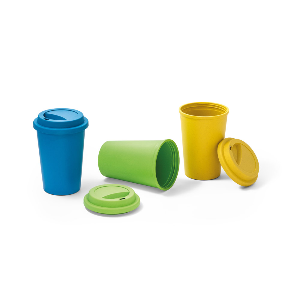 Copo para viagem em fibra de bambu (60%) e PP (40%) 450 mL