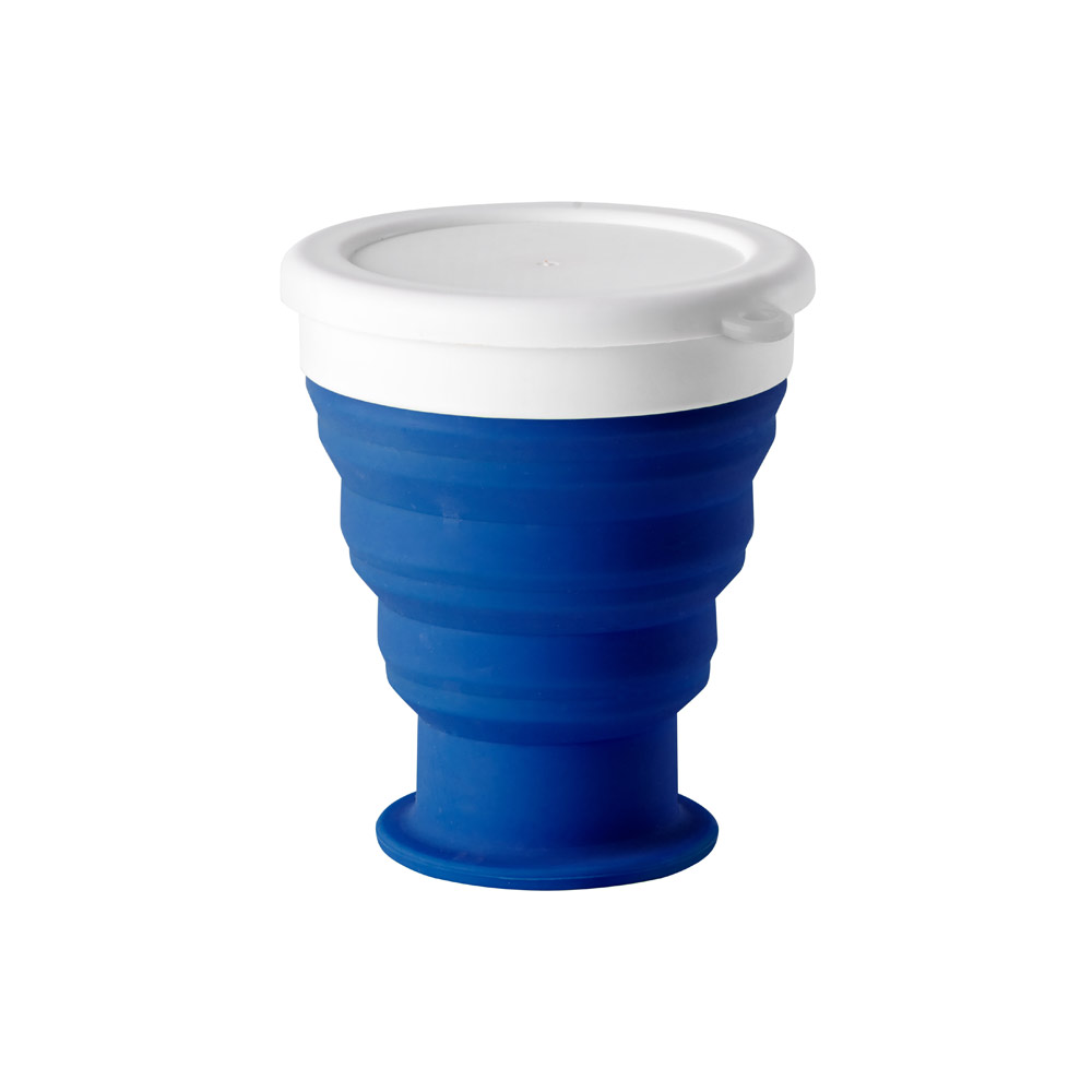 Copo de viagem em silocone e PP 400 mL