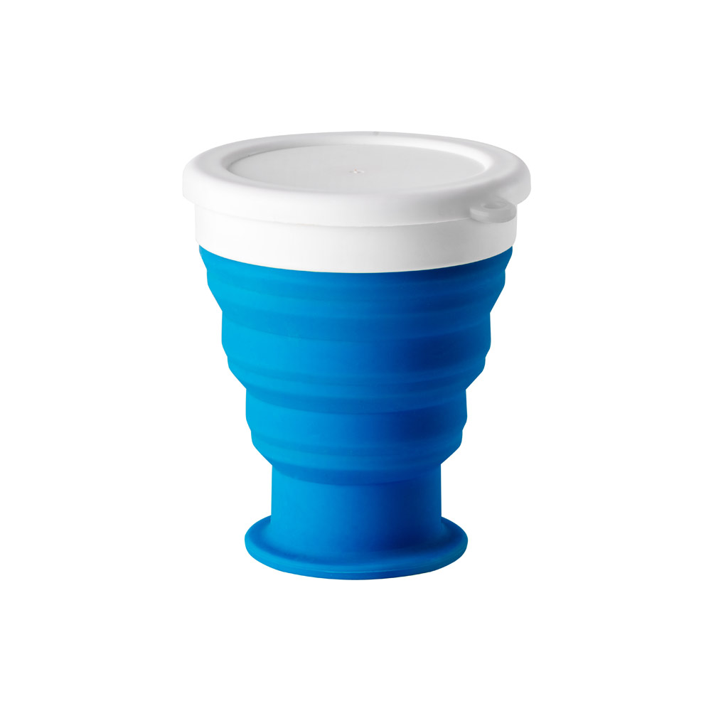Copo de viagem em silocone e PP 400 mL