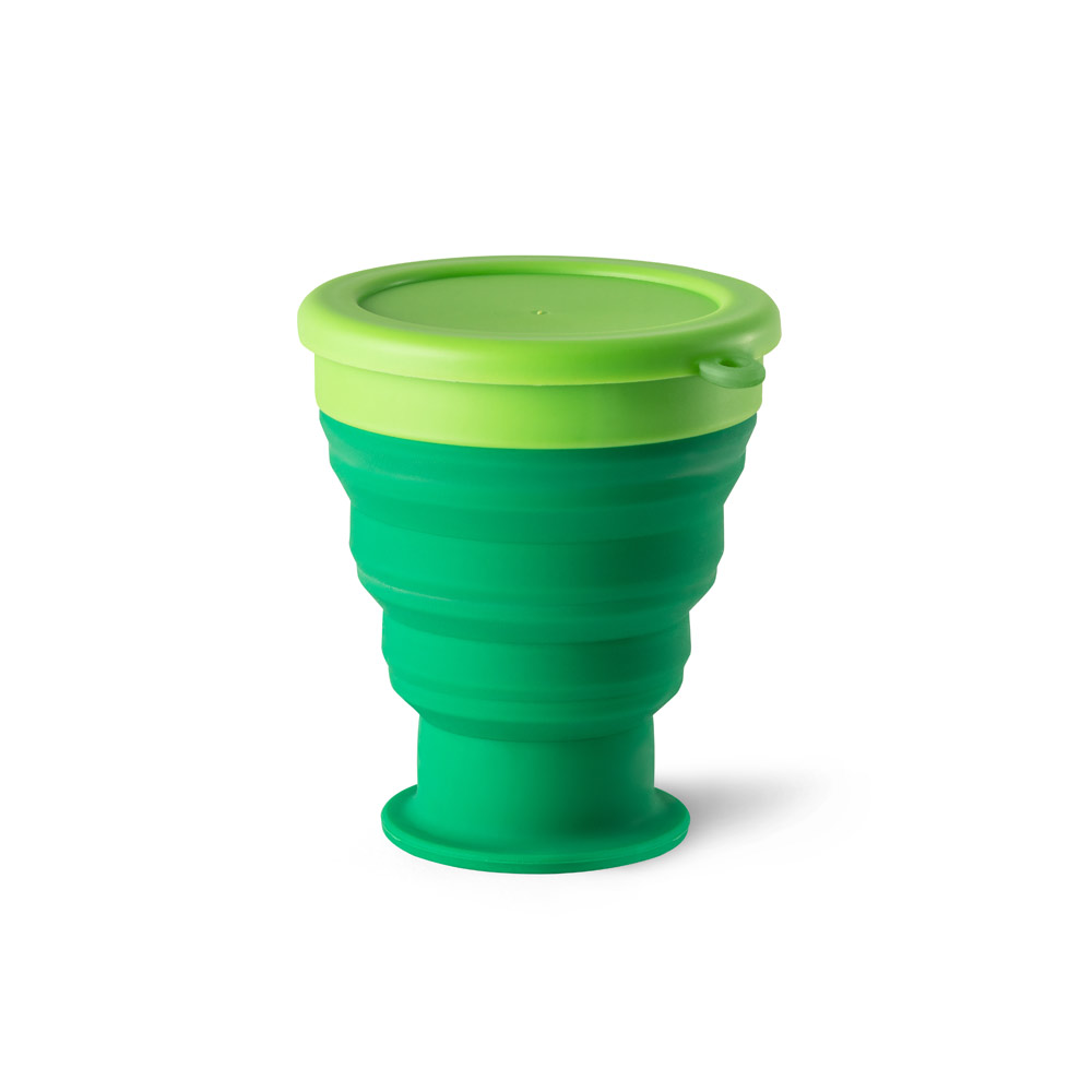 Copo de viagem em silicone e PP 400 mL