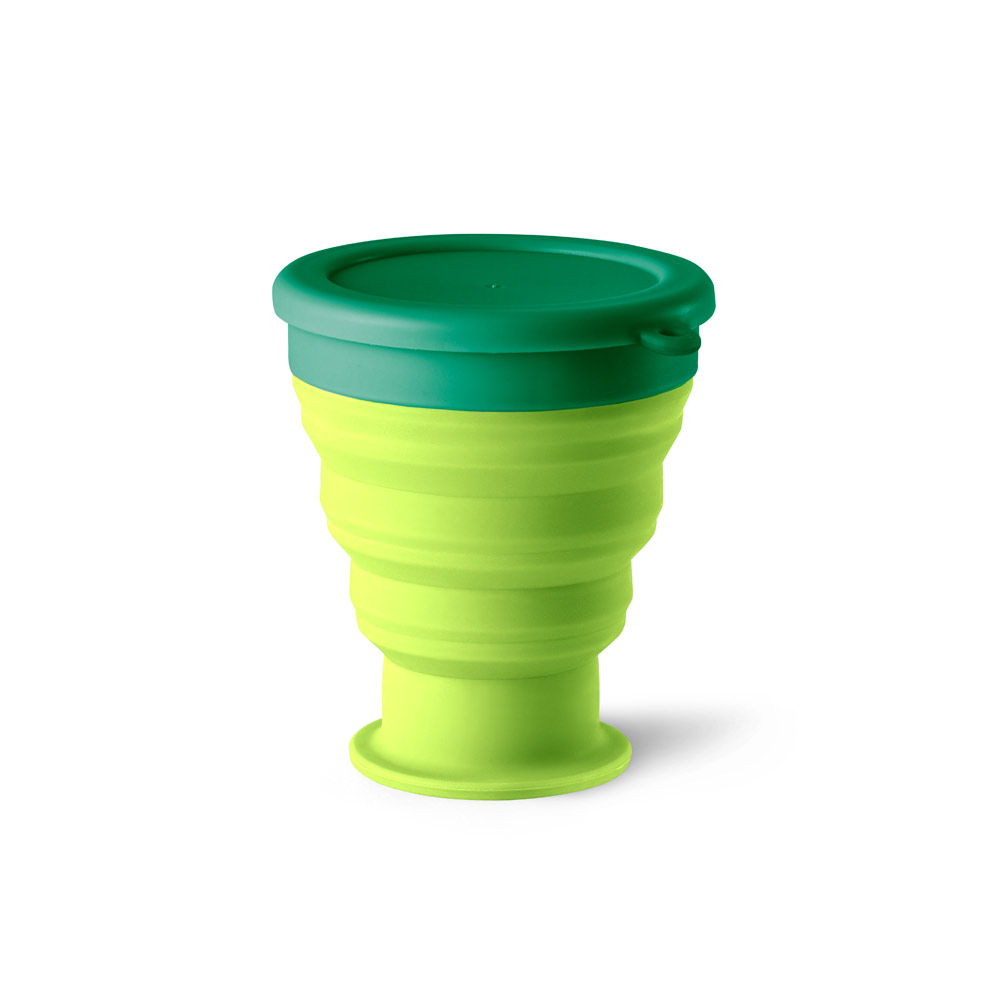 Copo de viagem em silicone e PP 400 mL