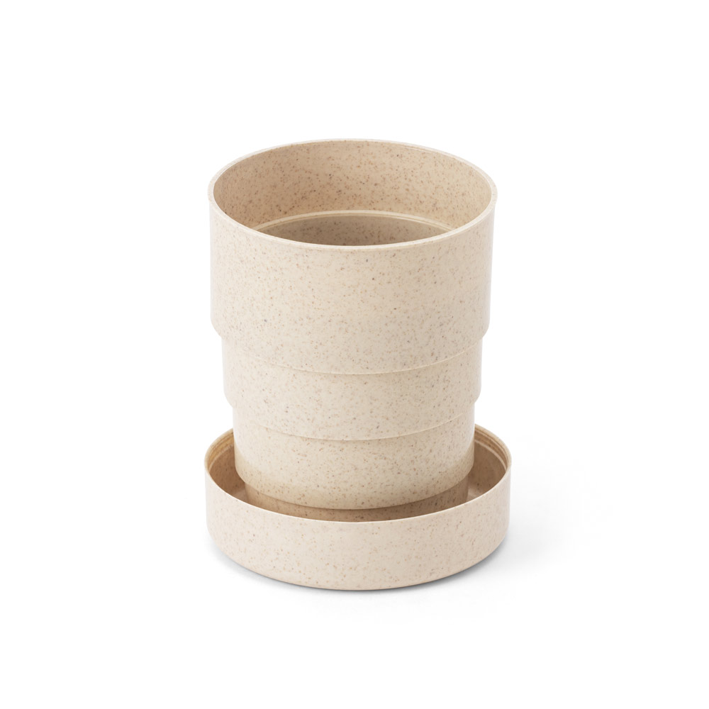 Copo de viagem retrátil em fibra de bambu (50%) e PP (50%) 210 mL